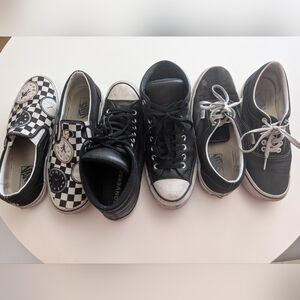 Converse Black and White Athletic Shoes